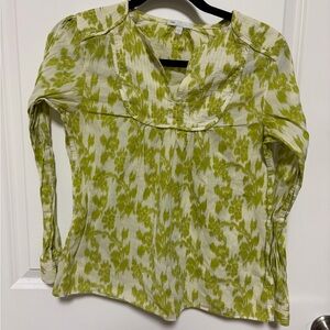 GAP Lime Green Patterned Blouse